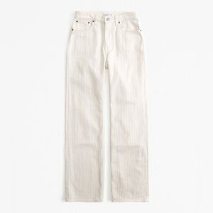 Abercrombie Ultra High Rise 90s Relaxed Jeans Neutral Stipe
